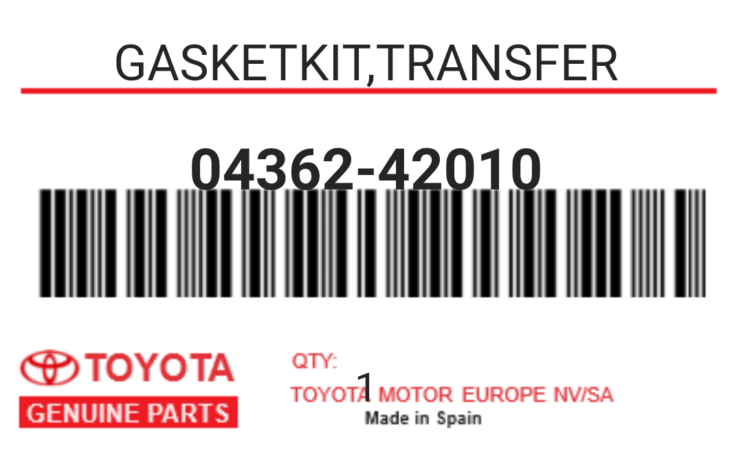 TOYOTA - 04362-42010 GASKETKIT,TRANSFER