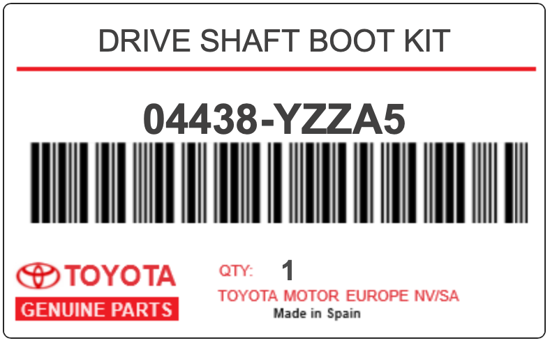TOYOTA - 04438-YZZA5 DRIVE SHAFT BOOT KIT