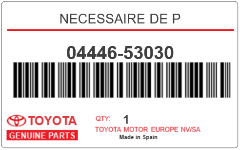 TOYOTA - 04446-53030 NECESSAIRE DE P