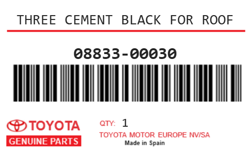 TOYOTA - 08833-00030 THREE CEMENT BLACK FOR ROOF