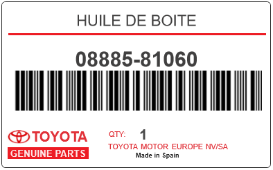 TOYOTA - 08885-81060 HUILE DE BOITE