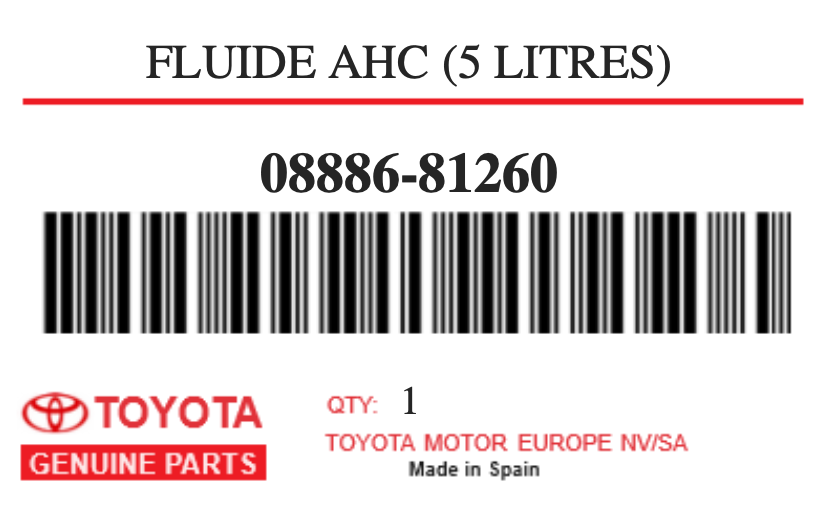 TOYOTA - 08886-81260 FLUIDE AHC (5 litres)
