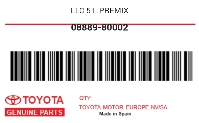 TOYOTA - 08889-80002 LIQU. REFR. 5L