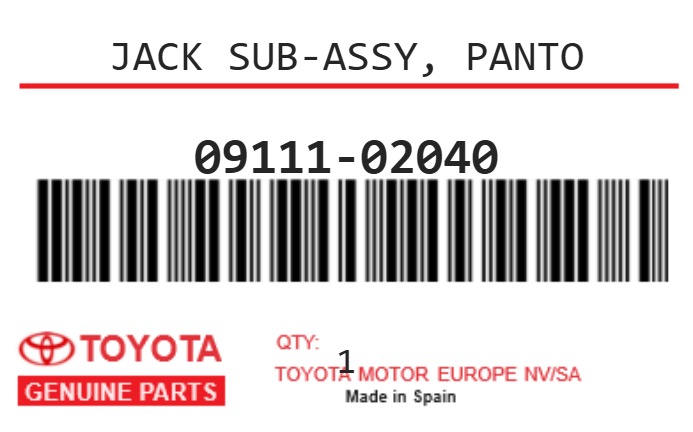 TOYOTA - 09111-02040 OUTILLAGE
