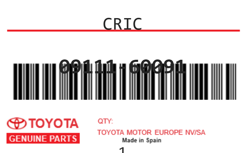 TOYOTA - 09111-60091 CRIC