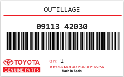 TOYOTA - 09113-42030 OUTILLAGE