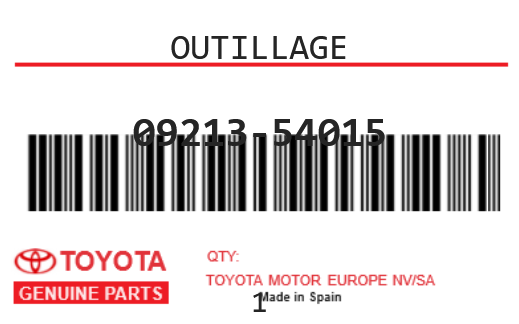 TOYOTA - 09213-54015 OUTILLAGE