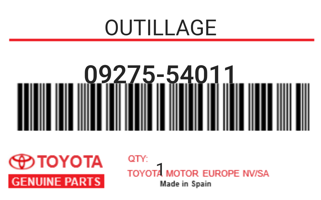 TOYOTA - 09275-54011 OUTILLAGE