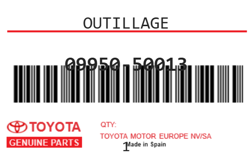 TOYOTA - 09950-50013 OUTILLAGE