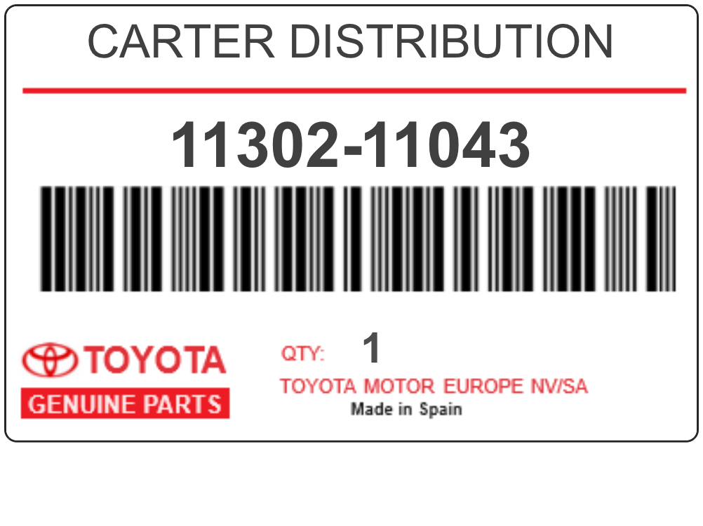 TOYOTA - 11302-11043 CARTER DISTRIBUTION