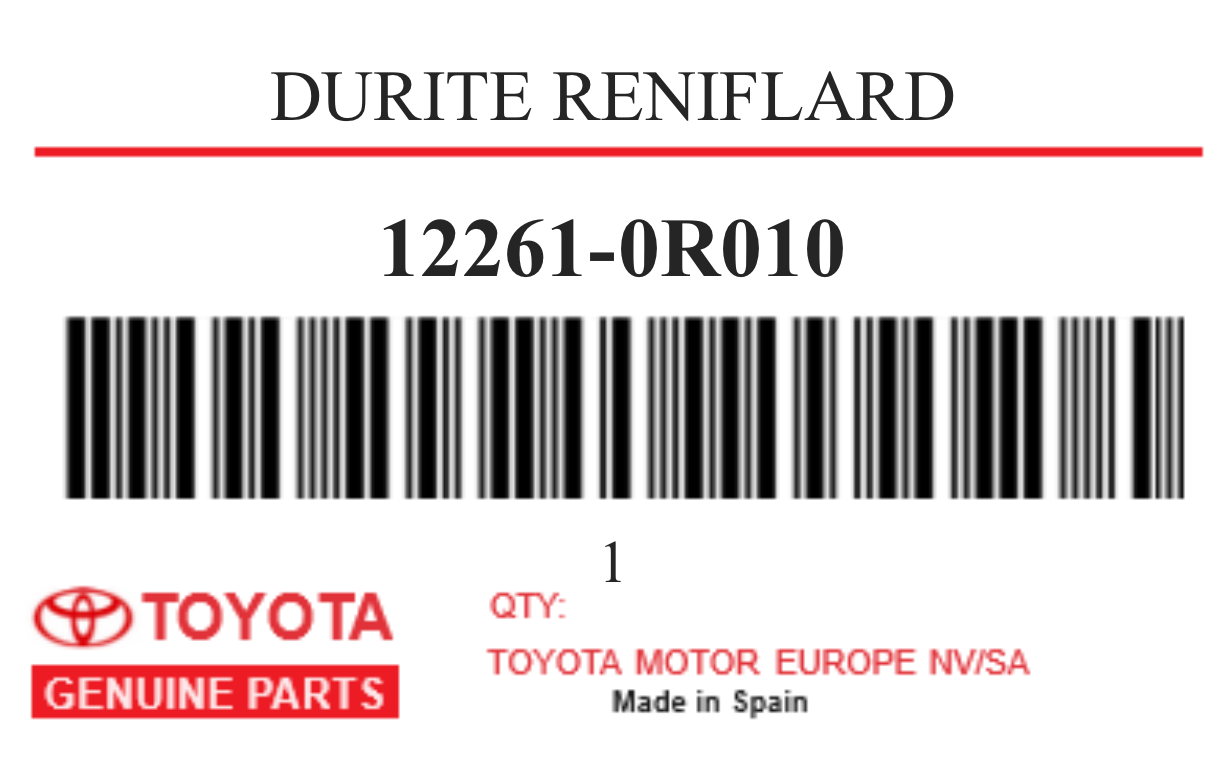 TOYOTA - 12261-0R010 DURITE RENIFLARD