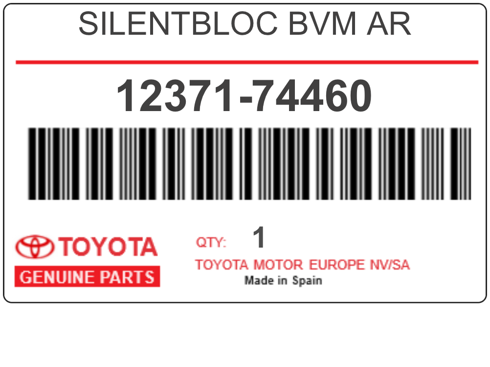 TOYOTA - 12371-74460 SILENTBLOC BVM AR