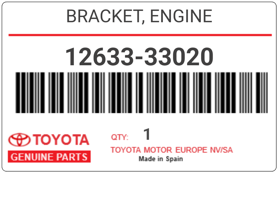 TOYOTA - 12633-33020 BRACKET, ENGINE