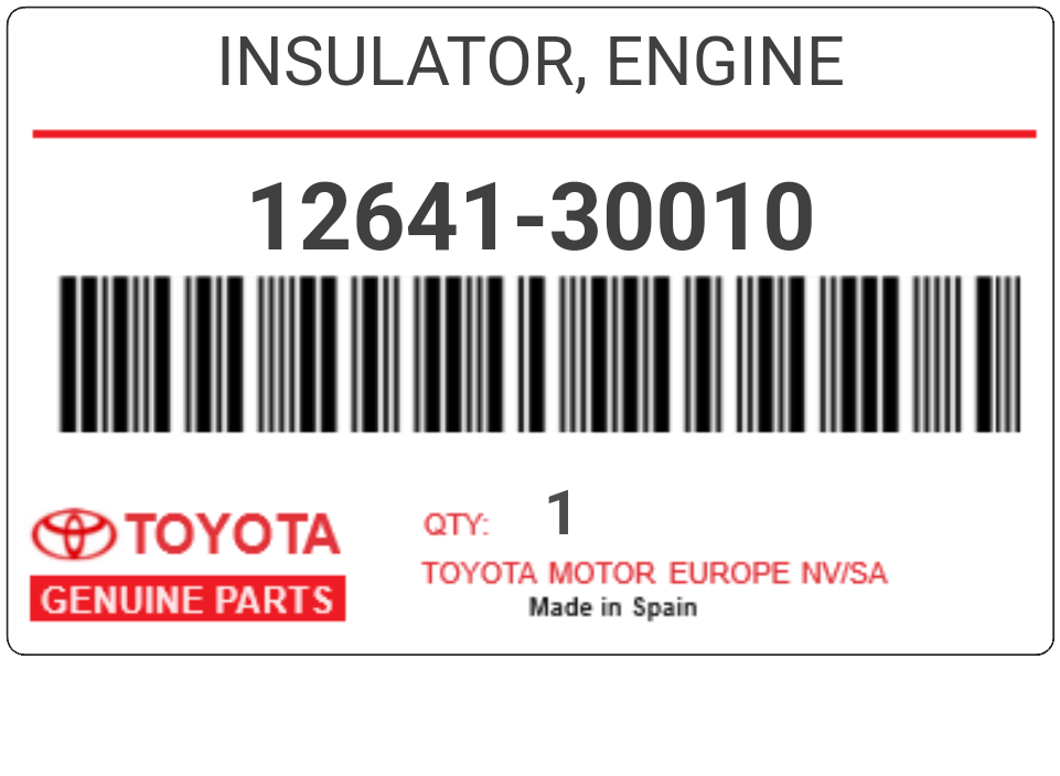 TOYOTA - 12641-30010 INSULATOR, ENGINE