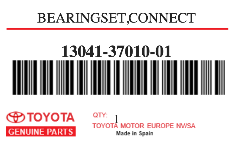 TOYOTA - 13041-37010-01 BEARINGSET,CONNECT