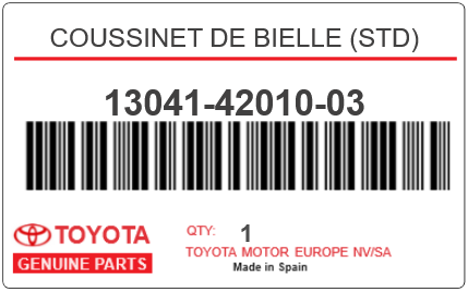 TOYOTA - 13041-42010-03 COUSSINET DE BIELLE (std)