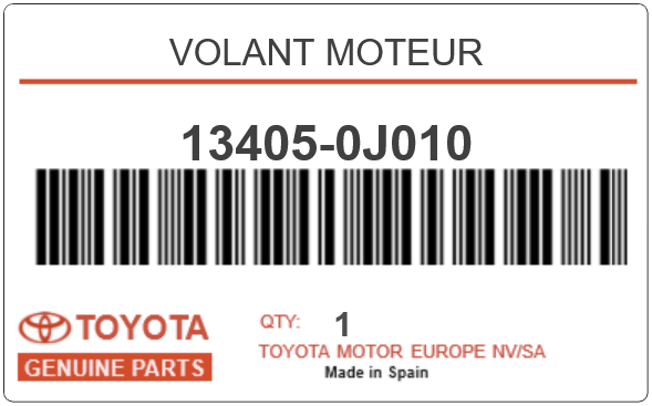 TOYOTA - 13405-0J010 VOLANT MOTEUR