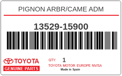 TOYOTA - 13529-15900 PIGNON ARBR/CAME ADM