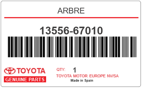 TOYOTA - 13556-67010 ARBRE