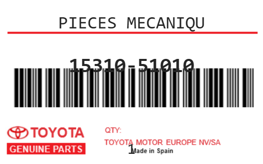 TOYOTA - 15310-51010 PIECES MECANIQU