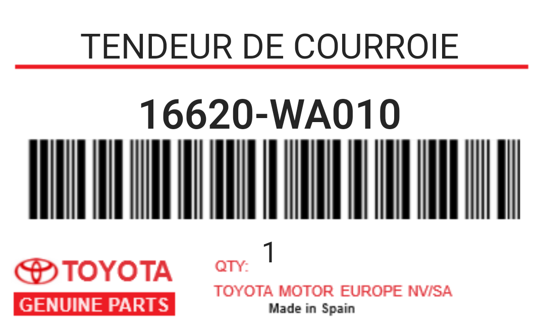 TOYOTA - 16620-WA010 TENDEUR DE COURROIE