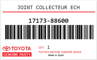 TOYOTA - 17173-88600 JOINT COLLECTEUR ECH