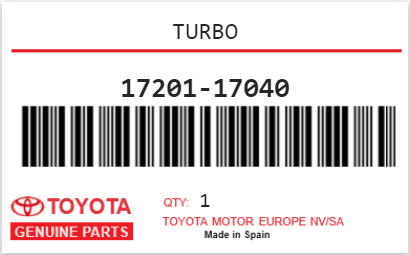 TOYOTA - 17201-17040 TURBO