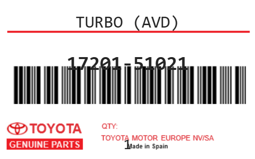 TOYOTA - 17201-51021 TURBO (avd)