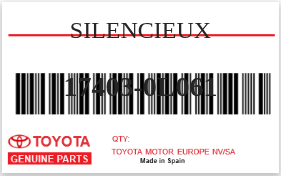 TOYOTA - 17403-0L061 SILENCIEUX