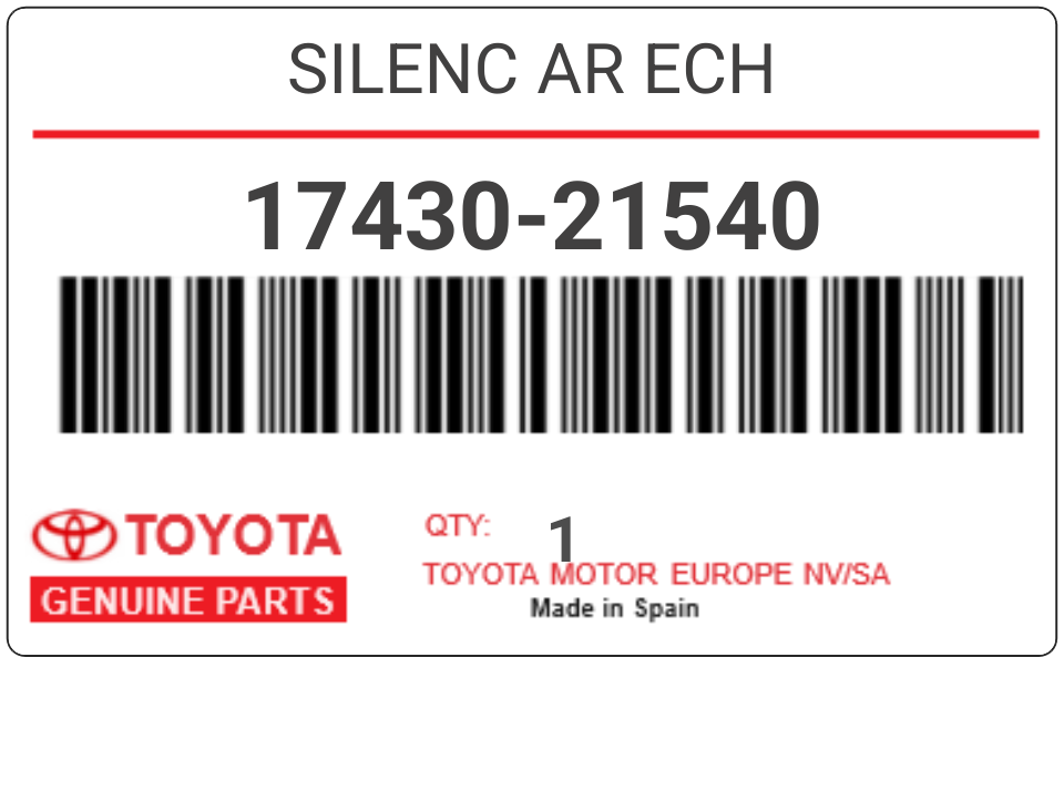 TOYOTA - 17430-21540 SILENC AR ECH