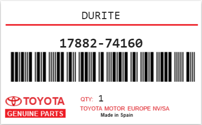 TOYOTA - 17882-74160 DURITE
