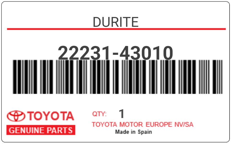 TOYOTA - 22231-43010 DURITE