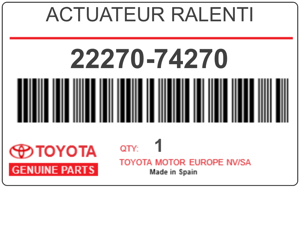 TOYOTA - 22270-74270 ACTUATEUR RALENTI