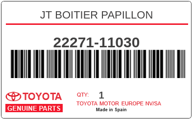TOYOTA - 22271-11030 JT BOITIER PAPILLON