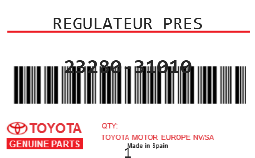 TOYOTA - 23280-31010 REGULATEUR PRES