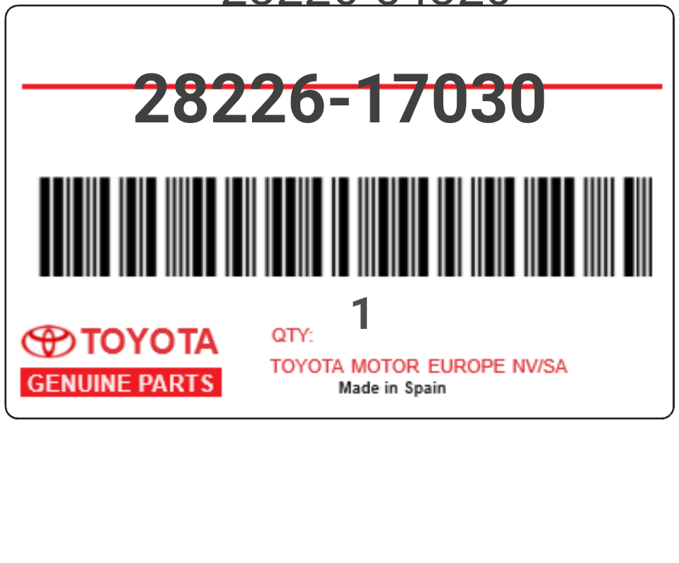 TOYOTA - 28226-17030 REFERENCE REMPLACEE PAR :