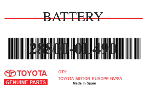 TOYOTA - 28800-0L490 BATTERY