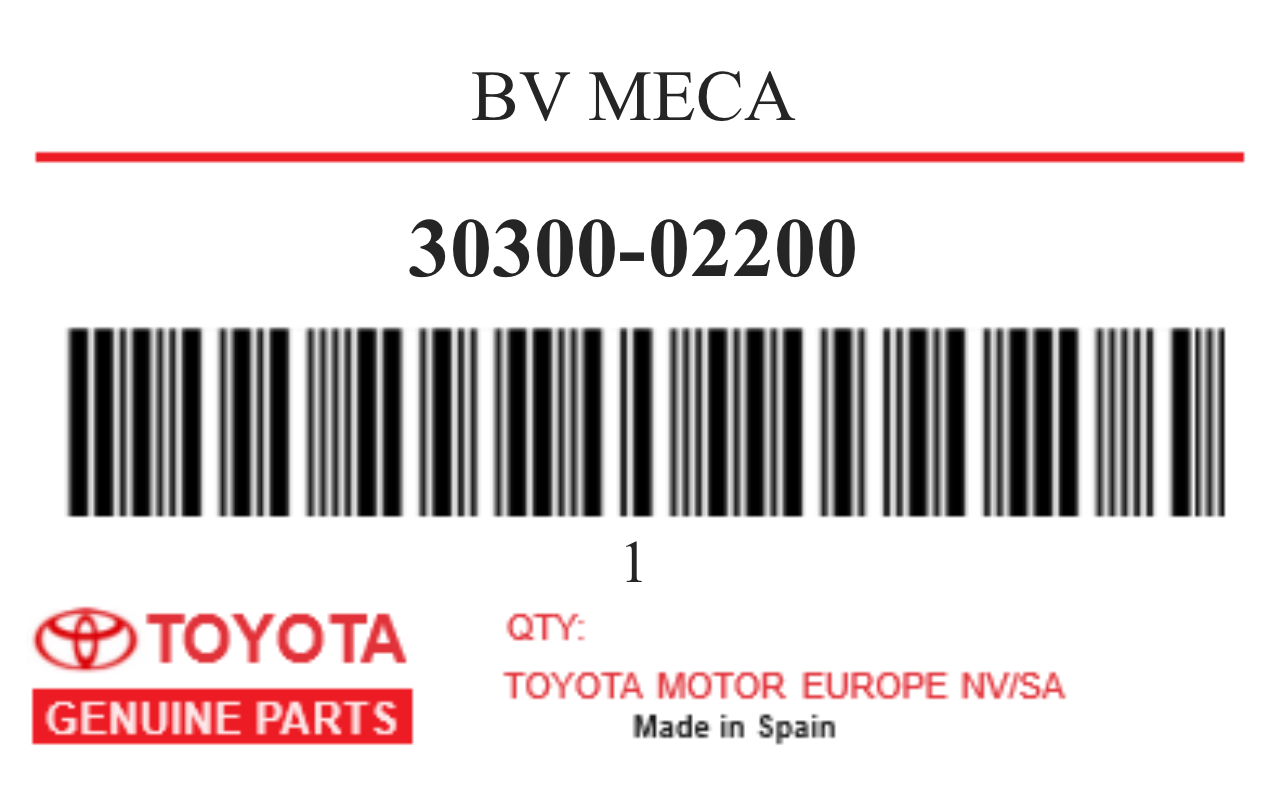 TOYOTA - 30300-02200 BV MECA