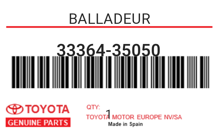 TOYOTA - 33364-35050 BALLADEUR