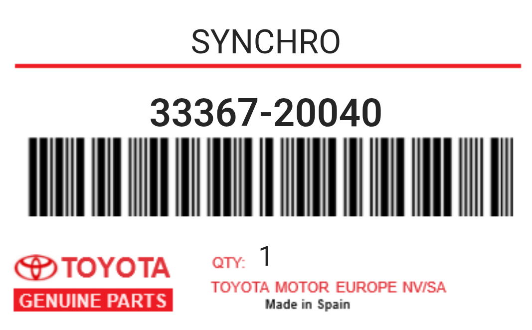 TOYOTA - 33367-20040 SYNCHRO