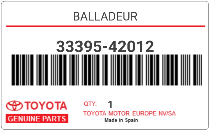 TOYOTA - 33395-42012 BALLADEUR