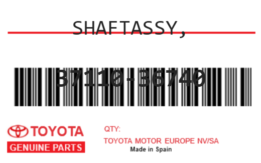 TOYOTA - 37110-36740 SHAFTASSY,
