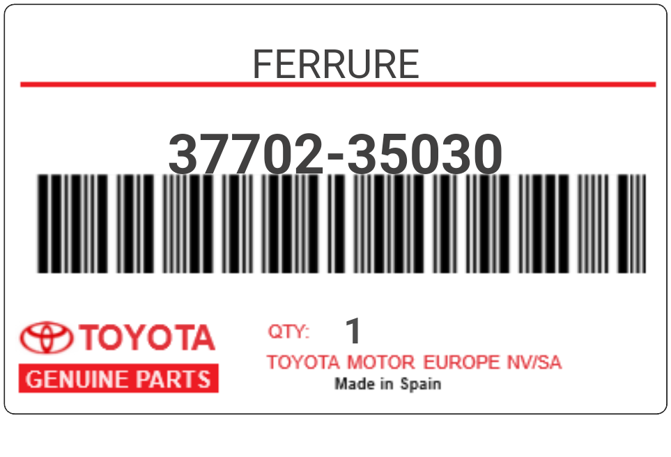 TOYOTA - 37702-35030 FERRURE