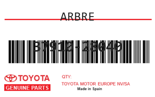 TOYOTA - 37910-28040 ARBRE