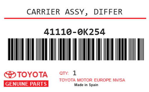 TOYOTA - 41110-0K254 CARRIER ASSY, DIFFER