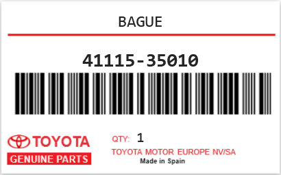 TOYOTA - 41115-35010 BAGUE