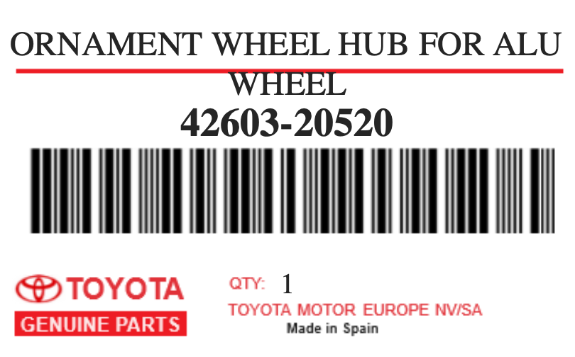 TOYOTA - 42603-20520 ENJOLIVEUR DE R