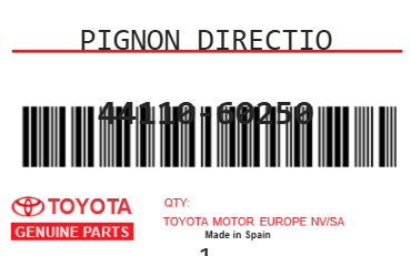 TOYOTA - 44110-60250 PIGNON DIRECTIO
