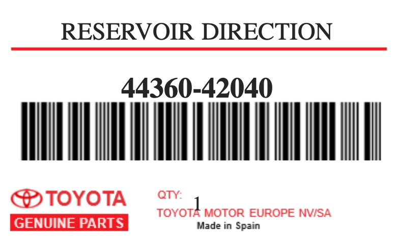 TOYOTA - 44360-42040 RESERVOIR DIRECTION