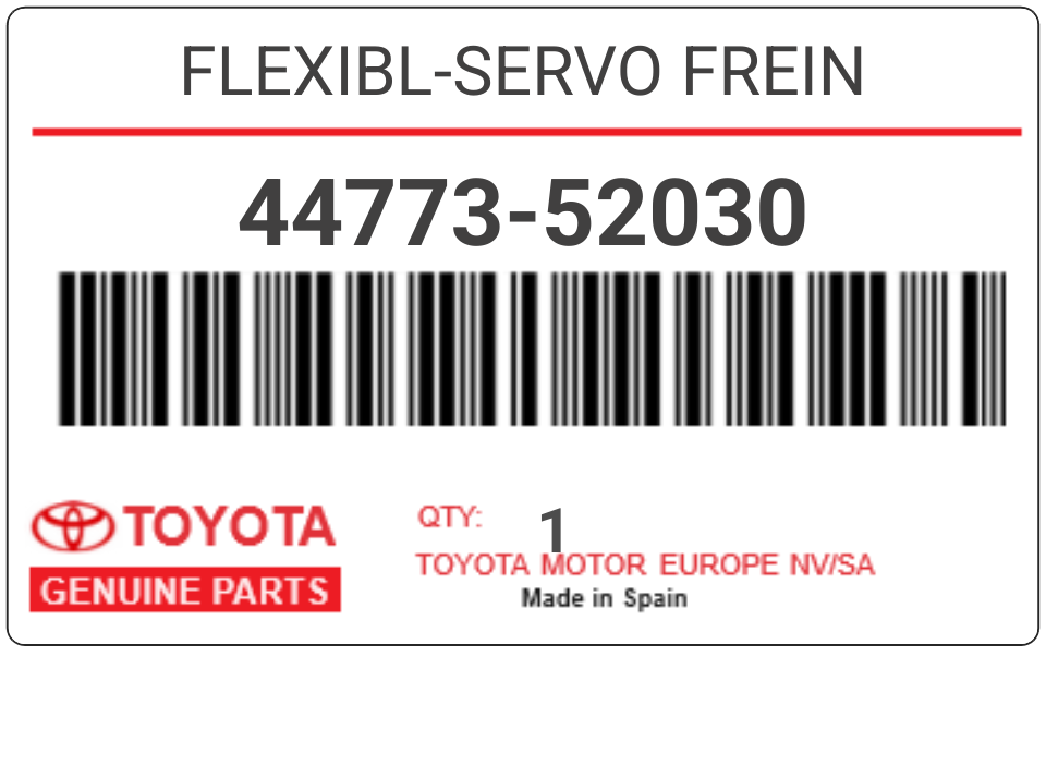 TOYOTA - 44773-52030 FLEXIBL-SERVO FREIN